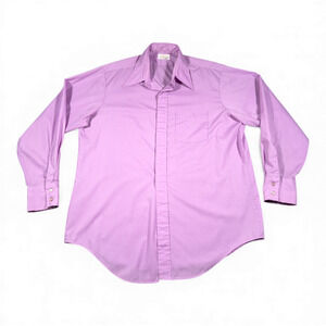 Vintage Brent Shirt Adult LARGE Purple Montgomery Ward Disco Sanforized USA 70s